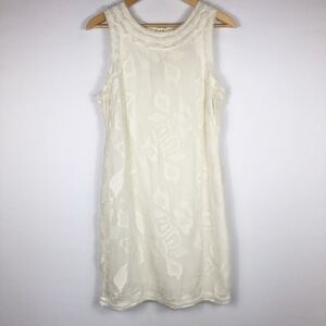 M.S.S.P. Cream Sleeveless Dress Sheer